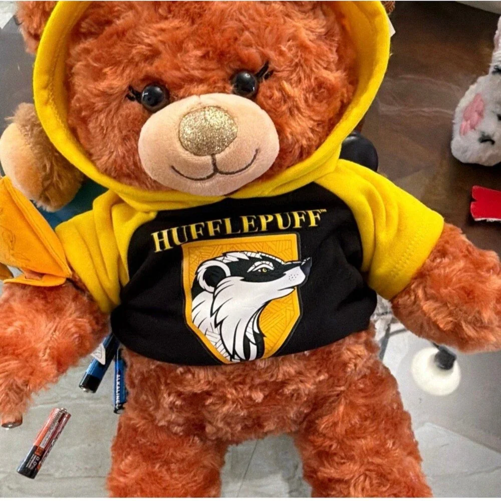 Build-A-Bear Workshop Harry Potter Hufflepuff Teddy Bear Plush with Hoodie & Tag